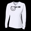 Ladies' Birds-Eye Mesh Long Sleeve V-Neck T-Shirt Thumbnail