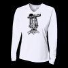 Ladies' Birds-Eye Mesh Long Sleeve V-Neck T-Shirt Thumbnail