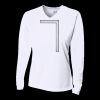 Ladies' Birds-Eye Mesh Long Sleeve V-Neck T-Shirt Thumbnail