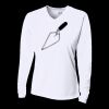 Ladies' Birds-Eye Mesh Long Sleeve V-Neck T-Shirt Thumbnail