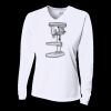 Ladies' Birds-Eye Mesh Long Sleeve V-Neck T-Shirt Thumbnail