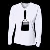 Ladies' Birds-Eye Mesh Long Sleeve V-Neck T-Shirt Thumbnail