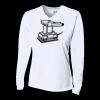 Ladies' Birds-Eye Mesh Long Sleeve V-Neck T-Shirt Thumbnail