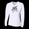 Ladies' Birds-Eye Mesh Long Sleeve V-Neck T-Shirt Thumbnail