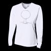 Ladies' Birds-Eye Mesh Long Sleeve V-Neck T-Shirt Thumbnail