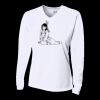 Ladies' Birds-Eye Mesh Long Sleeve V-Neck T-Shirt Thumbnail