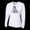 Ladies' Birds-Eye Mesh Long Sleeve V-Neck T-Shirt Thumbnail