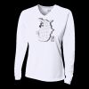 Ladies' Birds-Eye Mesh Long Sleeve V-Neck T-Shirt Thumbnail