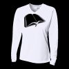 Ladies' Birds-Eye Mesh Long Sleeve V-Neck T-Shirt Thumbnail