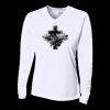 Ladies' Birds-Eye Mesh Long Sleeve V-Neck T-Shirt Thumbnail