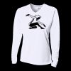 Ladies' Birds-Eye Mesh Long Sleeve V-Neck T-Shirt Thumbnail