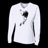 Ladies' Birds-Eye Mesh Long Sleeve V-Neck T-Shirt Thumbnail