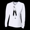 Ladies' Birds-Eye Mesh Long Sleeve V-Neck T-Shirt Thumbnail