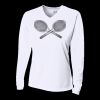 Ladies' Birds-Eye Mesh Long Sleeve V-Neck T-Shirt Thumbnail