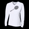 Ladies' Birds-Eye Mesh Long Sleeve V-Neck T-Shirt Thumbnail