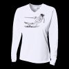 Ladies' Birds-Eye Mesh Long Sleeve V-Neck T-Shirt Thumbnail