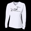 Ladies' Birds-Eye Mesh Long Sleeve V-Neck T-Shirt Thumbnail