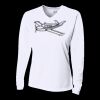 Ladies' Birds-Eye Mesh Long Sleeve V-Neck T-Shirt Thumbnail