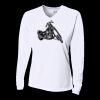 Ladies' Birds-Eye Mesh Long Sleeve V-Neck T-Shirt Thumbnail