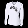 Ladies' Birds-Eye Mesh Long Sleeve V-Neck T-Shirt Thumbnail