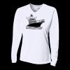 Ladies' Birds-Eye Mesh Long Sleeve V-Neck T-Shirt Thumbnail