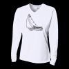 Ladies' Birds-Eye Mesh Long Sleeve V-Neck T-Shirt Thumbnail