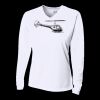 Ladies' Birds-Eye Mesh Long Sleeve V-Neck T-Shirt Thumbnail