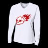 Ladies' Birds-Eye Mesh Long Sleeve V-Neck T-Shirt Thumbnail