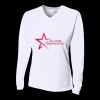 Ladies' Birds-Eye Mesh Long Sleeve V-Neck T-Shirt Thumbnail