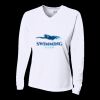 Ladies' Birds-Eye Mesh Long Sleeve V-Neck T-Shirt Thumbnail