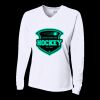 Ladies' Birds-Eye Mesh Long Sleeve V-Neck T-Shirt Thumbnail